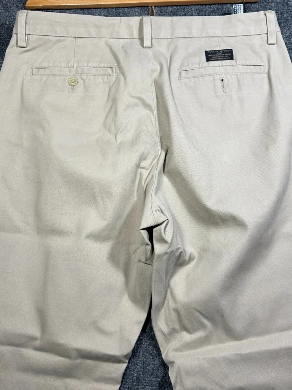 Banana Republic Pants Men 33 Gavin Chino Flat Front Straight Tan Cotton